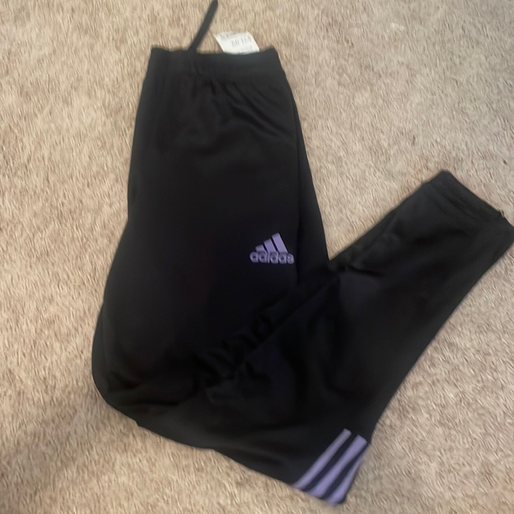 adidas “football fit”joggers. only worn once. i did take the tags off.